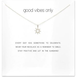 Good Vibes Only Sun Positivity Necklace